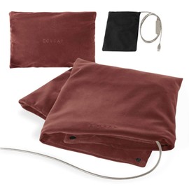 エレコム エクリアwarm USBブランケット ホッと癒やされ42℃ A4サイズに小さくまとまる モバイルバッテリーOK 洗濯可 タイマー機能 ミニポケット ボタン付き 3WAY モーヴブラウン HCW-B01BR