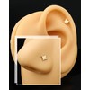 Jewseen 14K Gold Threadless Stud Earrings Star Cartilage Stud Top