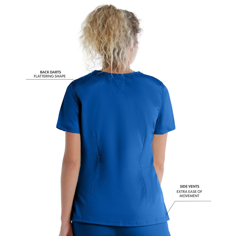 Landau Proflex 4161 - playera quirúrgica elástica de 3 bolsillos