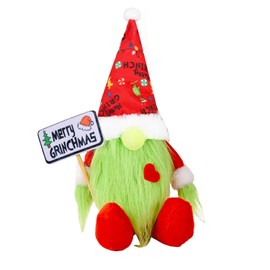 JUFYVO Grinch Gnome Decorations Christmas Ornament Grinch Gnome Plush Dolls Tabletop Decoration Holiday Xmas Decorations Santa Elf Tomte Decorations