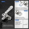 Vancoho 2 Pack 360 Degree Flip Bathroom Stall Latch for