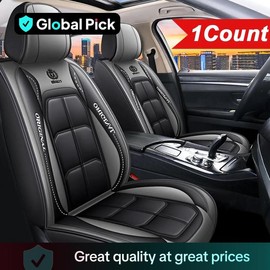 Fall Car Seat Covers for Front¬†Seat, 1 Count PU Leather Car Seat Protector, Car Accessories, Car Mats for Car Interior Decor, Auto Interior Accessories, Summer Travel Car Essentials, Cool Interior Truck Accessories,¬†Car Stuff,¬†Gift for Girlfriend:_Grey_1 Count