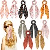 10 Scrunchies de Pelo con Cinta Bufanda de Pelo Pañuelos