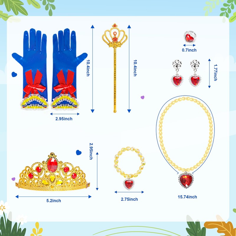 Meland Princess Dress Up Clothes for Girls, Light Up Snow