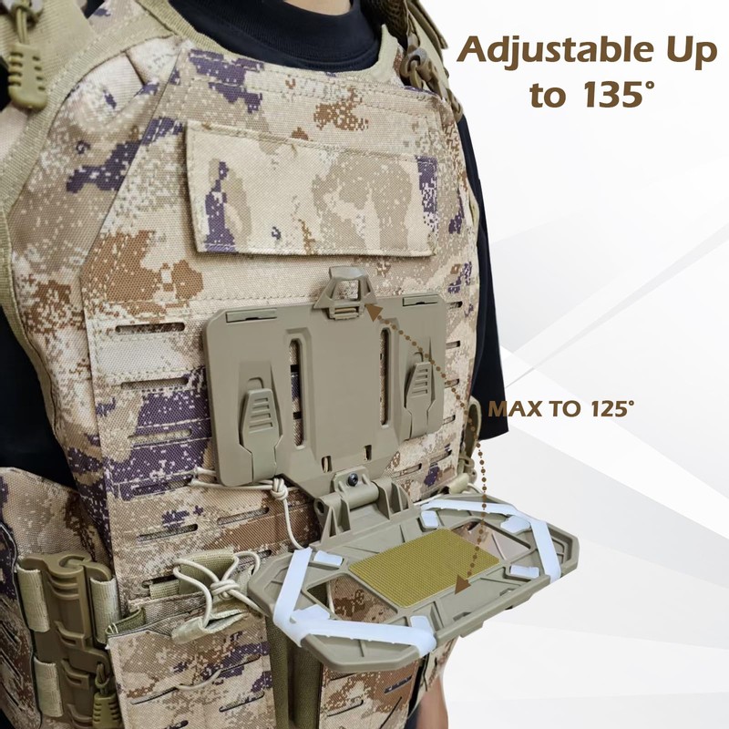 PAASTAI Tactical Plate Carrier Vest Accessories Phone Holder，Molle Vest Attachments