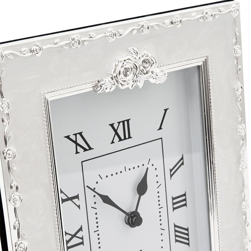 Happy Homewares Traditional 60th Anniversary Clock in White Epoxy with