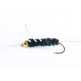 Blue Wing Olive Bead Head Girdle Bug Nymph Fly, 6-Pack (#8)