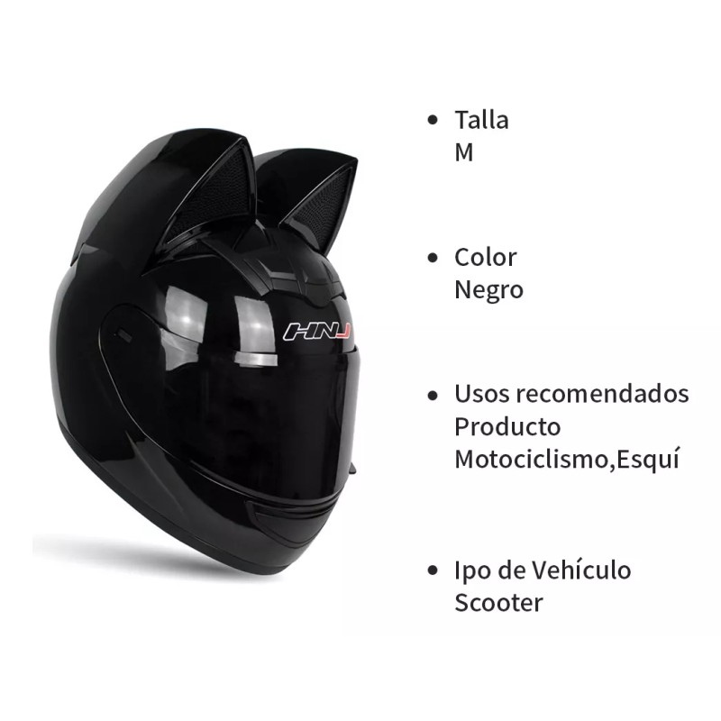 generic Casco De Motocicleta Con Orejas De Gato For Mujer,