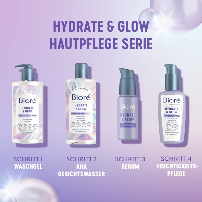 Bioré Hydrate and Glow - Moisturiser - Contents: 100 ml