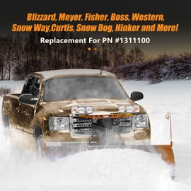 HECASA HECASA Universal Halogen Snow Plow Headlight Lamps Kit Compatible with Boss Western Meyer Blizzard Curtis, Enhanced Visibility, Long Lasting Light, Super Brightness Output - 1 Year Extra Warranty