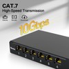 PBAEGAV Patch Panel 6 Port 0.5U with 6pcs CAT7 Coupler