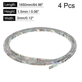 QUARKZMAN 4 Pieces Plastic Binding Purfling Strips 1650 x 3 x 1.5 mm Guitar Binding Edge Trim for Acoustic Classical Guitar Parts Accessories Blue Green Pink