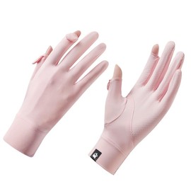 Thin Ice Silk Sun Gloves for Women UV Protection Driving Cycling Gloves UPF 50+ Touchscreen Breathable Anti-Slip Lightweight Summer Outdoor