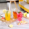 TashiBox Plastic Cups with Flat Lids 100 Sets 16 oz,