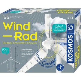 Kosmos 621087 Wind Wheel, Discover Renewable Energy, Wind Wheel Kit for Emissions-Free Electricity Generation, Experiment Box for Children Aged 8-14 Years, Ideal for Outdoor Use