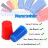 Glarks 100Pcs Silicone Rubber Tapered Plug Assortment Kit for Masking