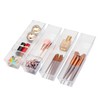Backerysupply Clear Plastic Drawer Organizer Tray for Vanity Cabinet (Set