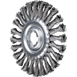 PFERD Round brush, 125 x 12 mm, knotted, 0.50 mm steel wire, X-LOCK (22.23 mm), 43303035 - for quick and comfortable tool changes