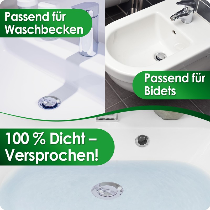Kitchen Helpis® Universal Sink Plug 40mm Drain Plug Includes 1