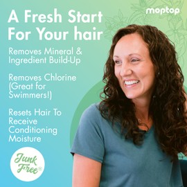 MopTop Detox Shampoo – Scalp Clarifying Shampoo for Build Up, Hard Water, Dirt & Oil, Sulfate & Paraben Free Hair Care for All Hair Types – Thin, Straight, Wavy, Curly & Coily (Citrus Medley, 8oz)