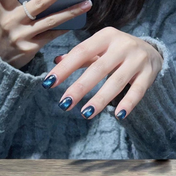 Nail Tips, Handmade Nail Tips, Short, Catza, Set of 24,