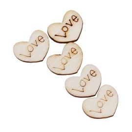 NAMVO 300pcs Wooden Love Heart Wedding Table Scatter Decoration Crafts