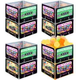 Frienda - 8 piezas de decoración de casete retro para decoración de fiestas temáticas de los años 90 y 80 centros de mesa de plástico para suministros de fiesta temática de los 90, 4 estilos (18 x 14