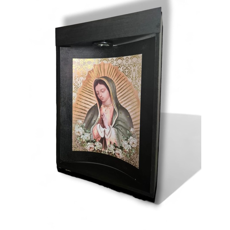Cuadro Virgen María con Destellos Dorados