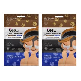 Yes To Triple Mud Masking Kit- Hydrate, Detox & Recharge (2 Pack)