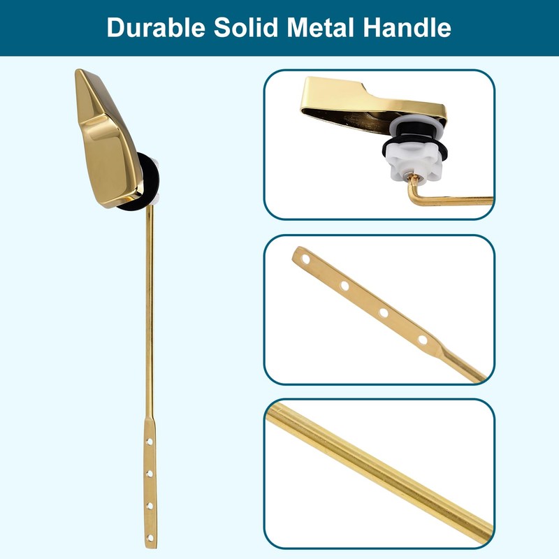 Hygie Rinse 2PACK Universal Metal Toilet Handle Replacement Kit Compatible