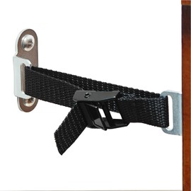 OKETHERMO Furniture Anchors,Baby Protection,Anti-Tip Furniture Holder, Non-Slip Grab Buckles, Adjustable Holding Straps,Wall Anchors Securing for Baby Safety, Black(Pack of 2)