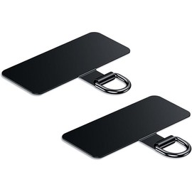 Metal Phone Tether Tab for , Cell Phone Lanyard Patch, Phone Strap Replacement Part for All Full Phone Cases - Color: Champagne Gold+black