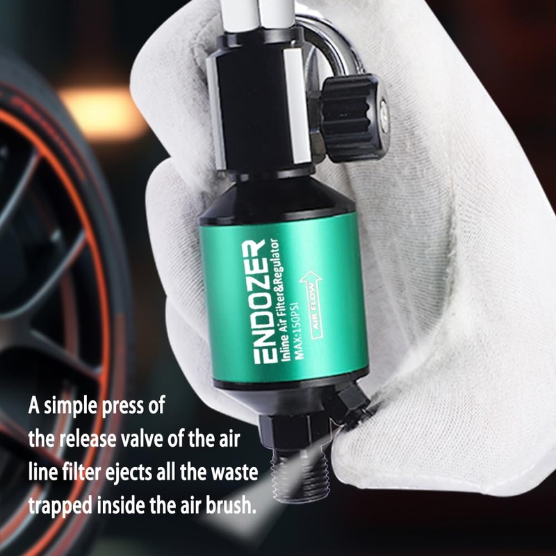 ENDOZER 1/4" NPT Inlet and Outlet Air Compressor Water Separator