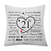 21th Birthday Gift for Women Girls 21th Birthday Cushion Cover