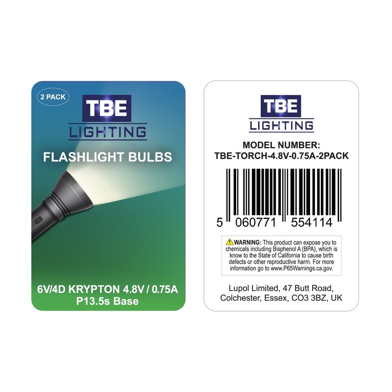 TBE LIGHTING 6 Volt / 4D 4.8 Volt, 0.75A Bayonet