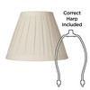 Creme Linen Medium Box Pleat Lamp Shade 7" Top x