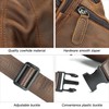 Crazy Horse Leather Mens Fanny Pack Belt Bag Purse Men