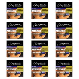 Magma Classical Guitar Strings High Tension Tension - Assemble Classic Acoustic String Set - Crystal Nylon 1° & 2°, Fluorocarbon 3°, and Silver Plated Copper 4°, 5°, and 6° (GC120A) - 12 Sets