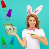 Fruidles Easter Bunny Candy Rings, Assorted Colors Hard Candy, Individually