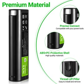 NYI 2-Pack 12000mWh 6V Battery Compatible with Paslode 404717 B20544E BCPAS-404717 404400 900400 900420 900600 901000 902000 B20720 CF-325 IM200 F18 IM250 IM250A IM350A IM350CT PS604N, Ni-MH