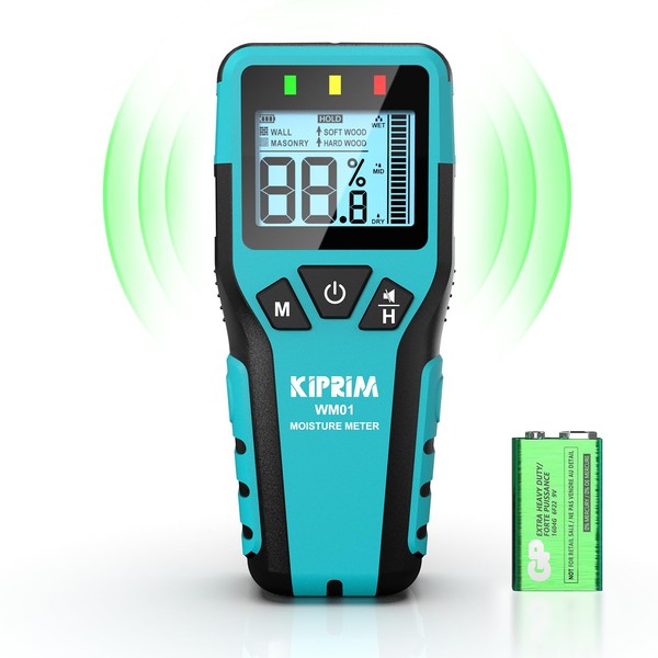 Kiprim Kiprim Pinless Moisture Meter Home Moisture Level Tester Damp