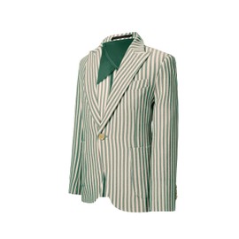 Boys Blazer Slim Suit Coat Formal Suits Jacket Casual Dresswear Green Stripe School Uniform Sport Coat Business Jacket for Kids Size 3