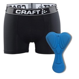 Craft Uomo Greatness Bike Boxer M Rad Unterhose, Uomo, Greatness Bike Boxer M, Black/White, L