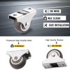 8Pcs 1 Inch Mini Caster Wheels Low Profile, Little Rubber