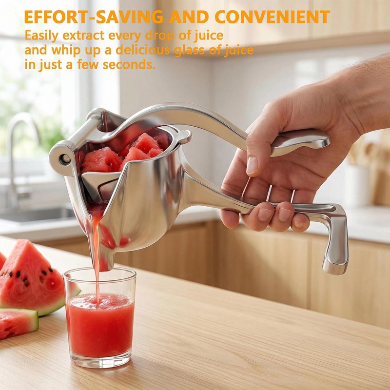 Manual Juicer and Lemon Squeezer, Heavy Duty 0.6L Aluminum Citrus