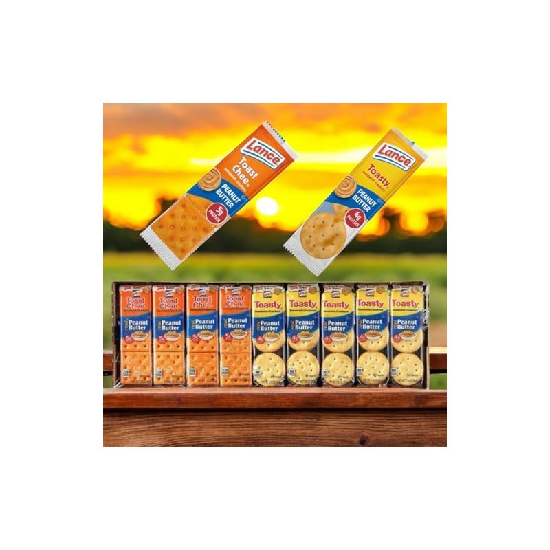Variety Pack Sandwich Crackers – 36 Packs with ToastChee &