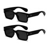 ZIMUSUN Square Frame Sunglasses for Women Men Trendy Chunky Rectangle
