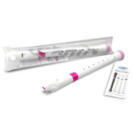Recorder White/Pink with Transvinyl Case (6)