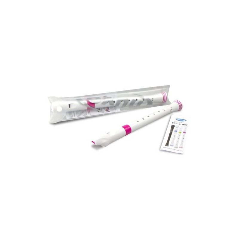 Recorder White/Pink with Transvinyl Case (6)