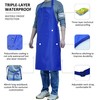 GoldPig 1 Pack Waterproof Apron Rubber Vinyl Heavy Duty Aprons